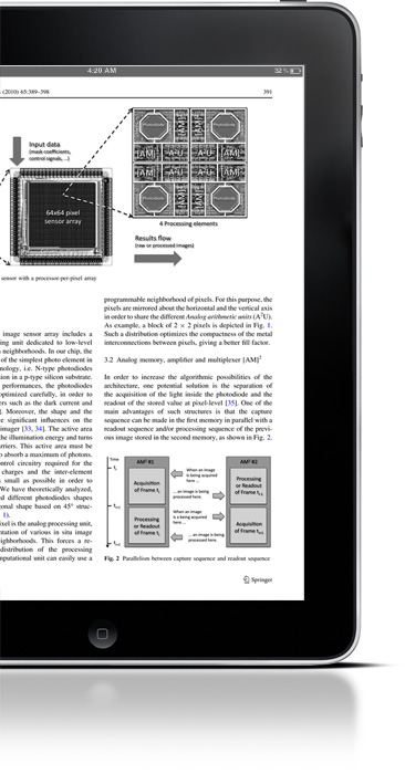 Reading a publication on a iPad
