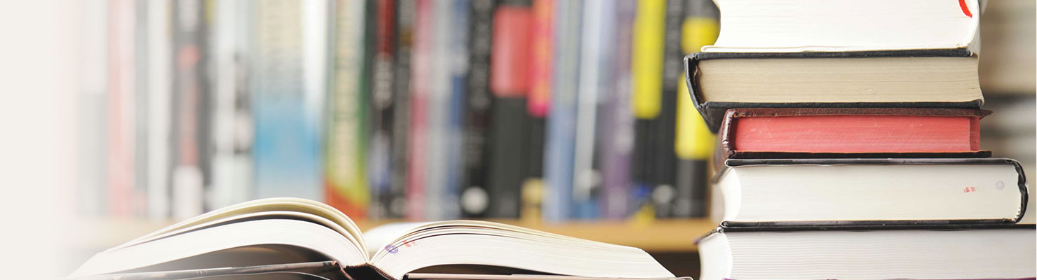 reading a book at library